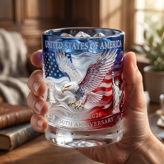 Limited Edition 2026 USA 250th Anniversary Commemorative Glass β 1776-2026 Heritage Edition