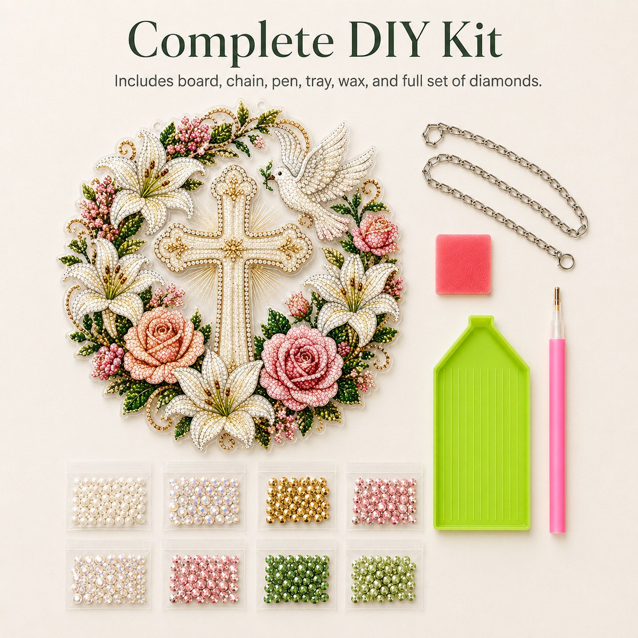 Last day 70%OFF🙏✝️Christian Diamond Art Hanging Ornament Kit