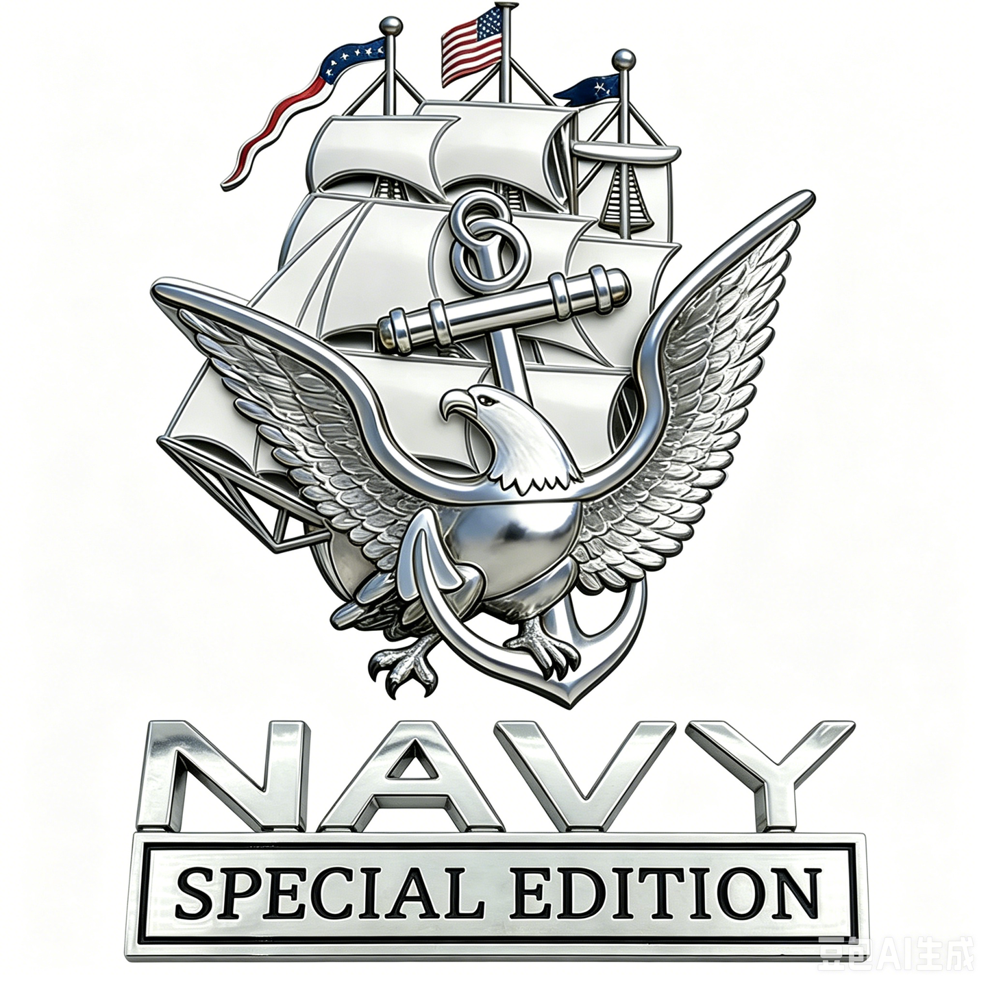 🔥 Father’s Day Sale -🎁U.S. Navy Special Edition Metal Vehicle Badge