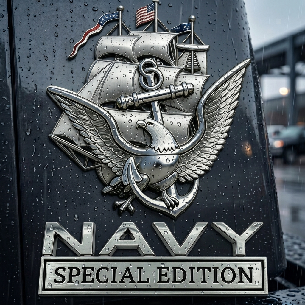 🔥 Father’s Day Sale -🎁U.S. Navy Special Edition Metal Vehicle Badge