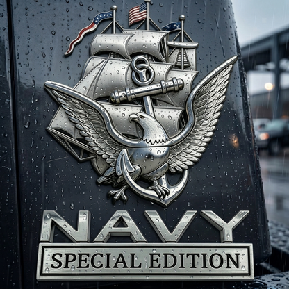 🔥 Father’s Day Sale -🎁U.S. Navy Special Edition Metal Vehicle Badge