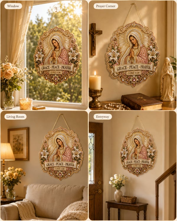Last day 70%OFF🙏✝️Christian Diamond Art Hanging Ornament Kit