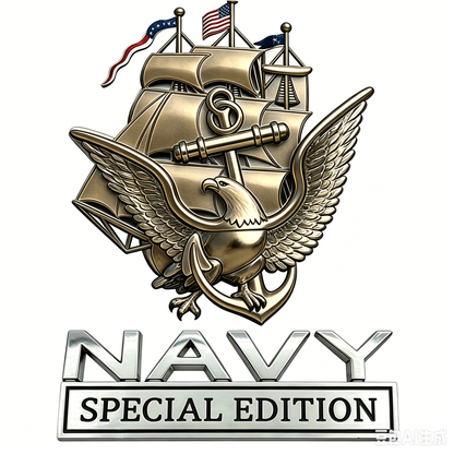 🔥 Father’s Day Sale -🎁U.S. Navy Special Edition Metal Vehicle Badge
