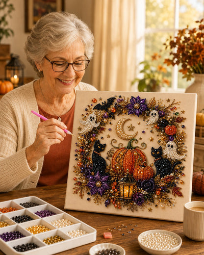 🔥Last Day 70% OFF - 👻✨Halloween Ghost Pearl Art DIY Kit