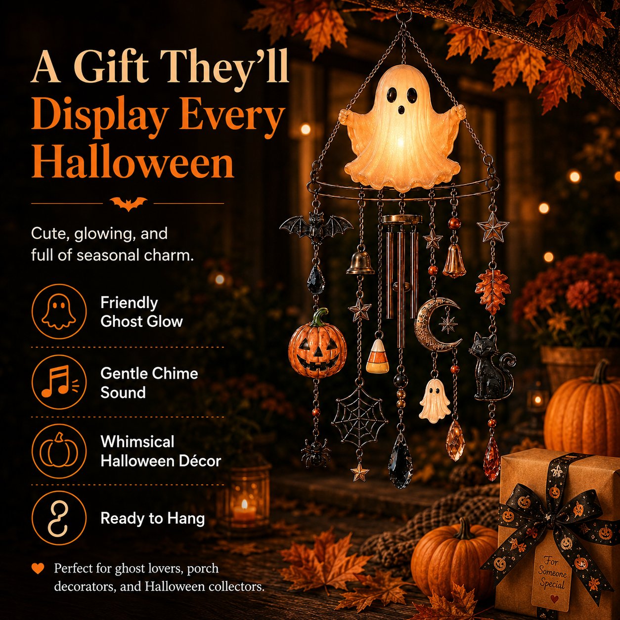 🔥 New Arrival Launch Sale - 70% OFF —👻 Haunted Glow Ghost Wind Chime
