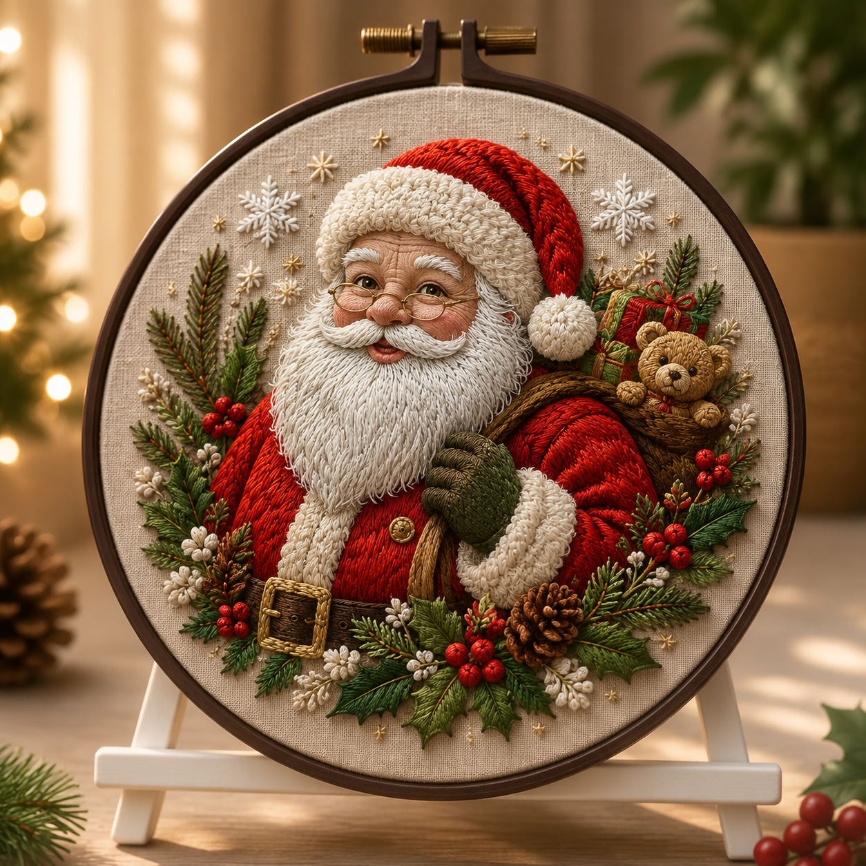 🔥Last Day 49% OFF-🎄3D Christmas Embroidery Kit Stitch Your Own Holiday Magic