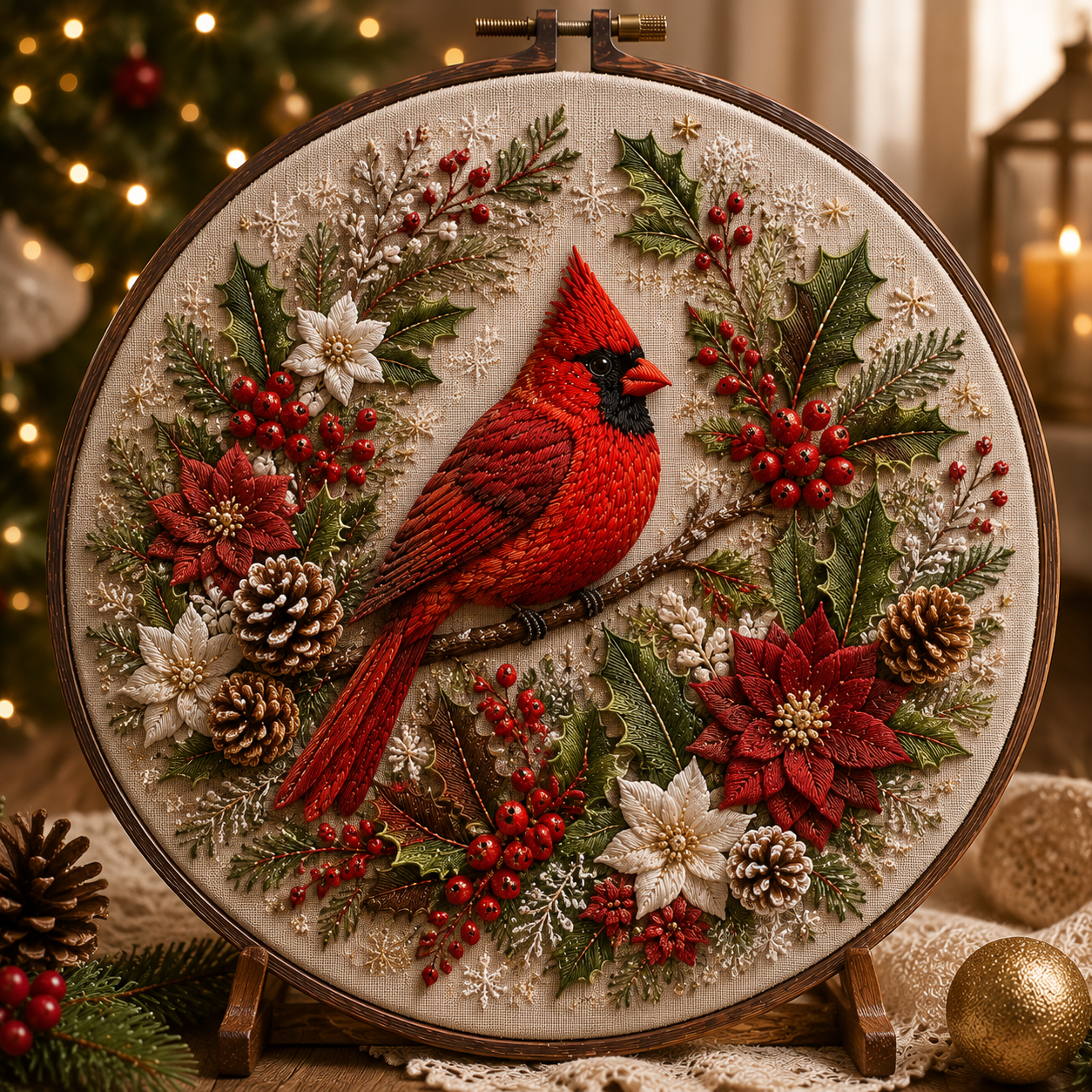 🔥Last Day 49% OFF-🎄3D Christmas Embroidery Kit Stitch Your Own Holiday Magic