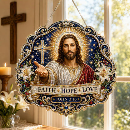 Last day 70%OFF🙏✝️Christian Diamond Art Hanging Ornament Kit