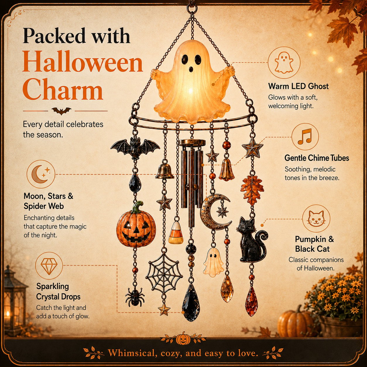 🔥 New Arrival Launch Sale - 70% OFF —👻 Haunted Glow Ghost Wind Chime