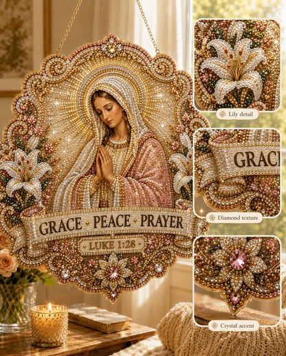 Last day 70%OFF🙏✝️Christian Diamond Art Hanging Ornament Kit