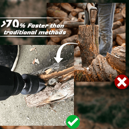 💞50K+ SOLD!✅The Professional Upgrade for Firewood Prep. Durable Drill Set Makes Quick Work of Logs.